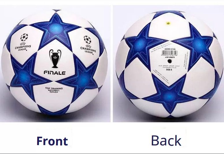 1 Set With Gift Pump Professional FIFA UEFA Champions League Match Mens Size 5 Five Training Football Futsal Soccer Ball Sports Blue Referee Boots With Gift Inflation