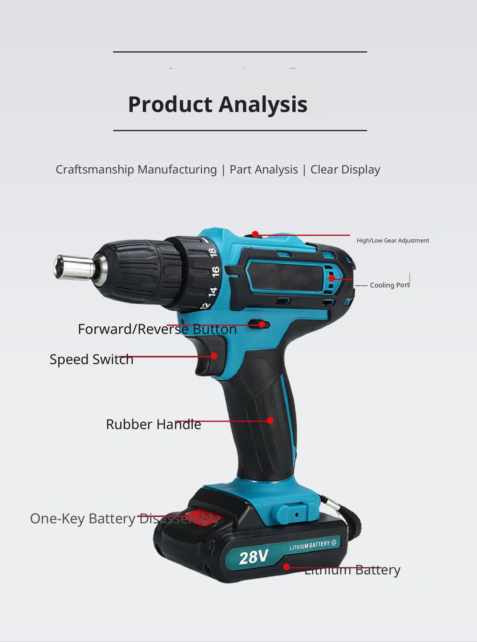 2 pieces 21V lithium batteries, Electric Cordless Drill,charging electric screwdriver, Power Drill Cordless, Charger 21 Volt Drill Driver Kit, Drills Cordless Setttery