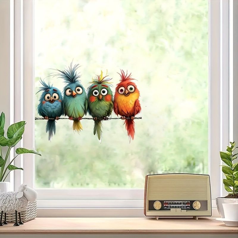 Car stickers interesting bird vinyl stickers suitable for glass movable animal stickers waterproof