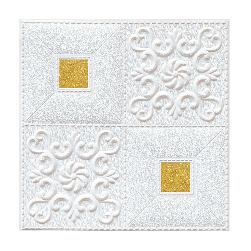 5pcs Self Adhesive Foam Wallpaper DIY 3D Wall Panel 70*77 Living Room Brick Stickers Bedroom Kids Room Brick Papers Home Wall Decor