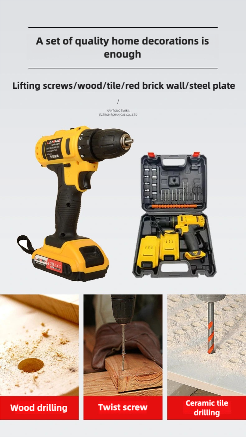 Two 21V lithium batteris,With toolbox, New Arrived 21V  Electric Drill 23 Piece Set,drilling machine,drilling machine set ,drillling tool drill machine drill bit set drill drilling bit drill kit