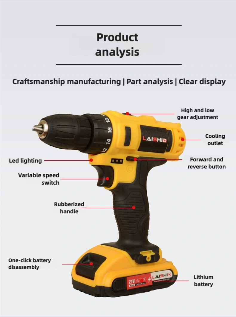 Two 21V lithium batteris,With toolbox, New Arrived 21V  Electric Drill 23 Piece Set,drilling machine,drilling machine set ,drillling tool drill machine drill bit set drill drilling bit drill kit