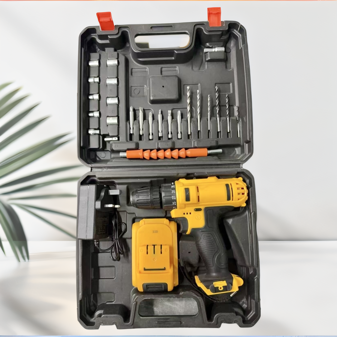 Two 21V lithium batteris,With toolbox, New Arrived 21V  Electric Drill 23 Piece Set,drilling machine,drilling machine set ,drillling tool drill machine drill bit set drill drilling bit drill kit