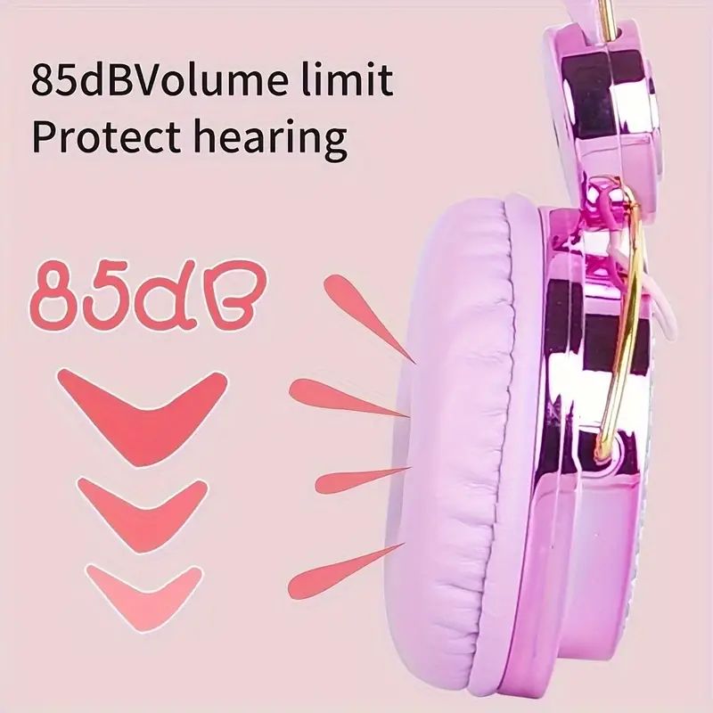 Kids Headphones, Unicorn Headphones Head mounted children's wired earphones For Girls, 3.5mm Jack Over On Ear Girl Headphone With Microphone For School, Birthday, Xmas, Unicorn Gift