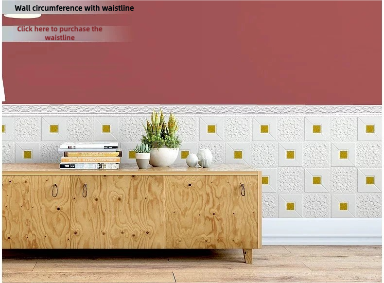 5pcs Self Adhesive Foam Wallpaper DIY 3D Wall Panel 70*77 Living Room Brick Stickers Bedroom Kids Room Brick Papers Home Wall Decor