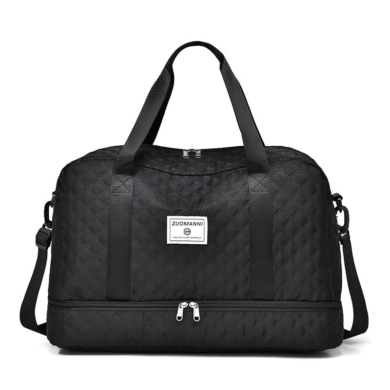 Stylish Womens Duffel Bag - Spacious, Lightweight, Water-Resistant Oxford Cloth Weekender with Adjustable Strap, Detachable Shoulder Strap, Shoe Compartment, Wet Pocket, and Alphabets Design for Gym,