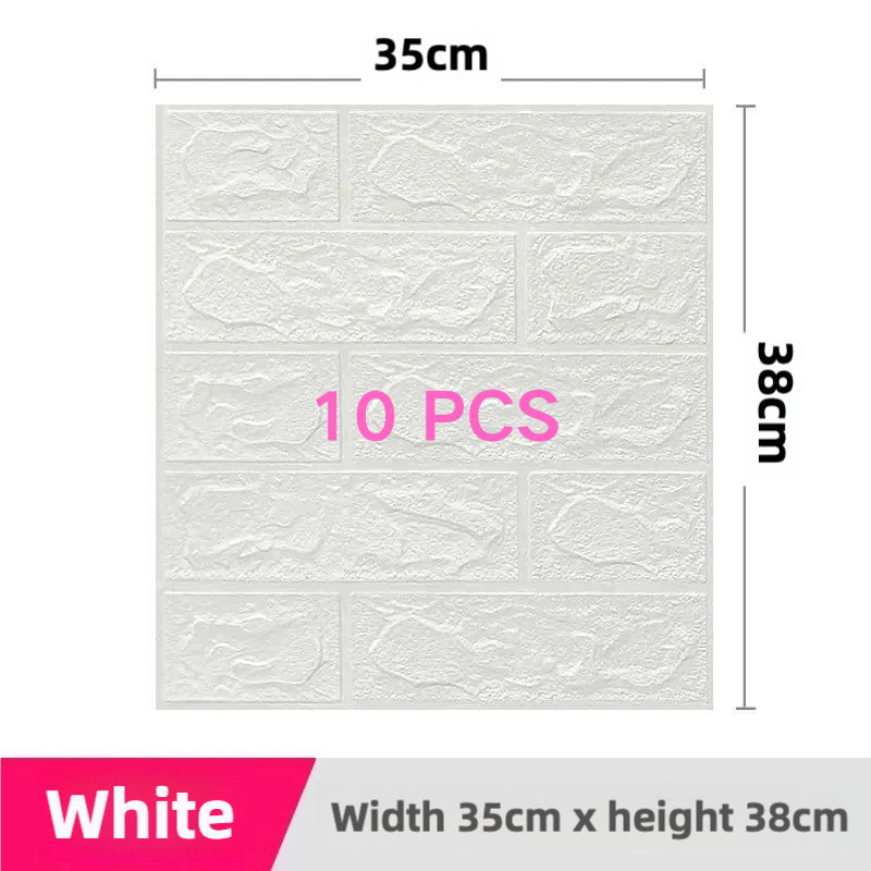 5pcs 70cm*77cm ,10pcs 35cm*38cm  Self Adhesive Foam Wallpaper DIY 3D Wall Panel  Living Room Brick Stickers Bedroom Kids Room Brick Papers Home Wall Decor