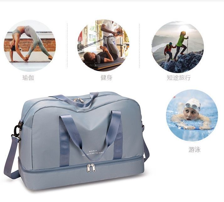 Large Capacity Travel Luggage Storage Bag - Sports Duffels with Portable Dry and Wet Separation, Fitness, and Gym Essentials Organization - Durable, Water-Resistant, and Easy to Carry