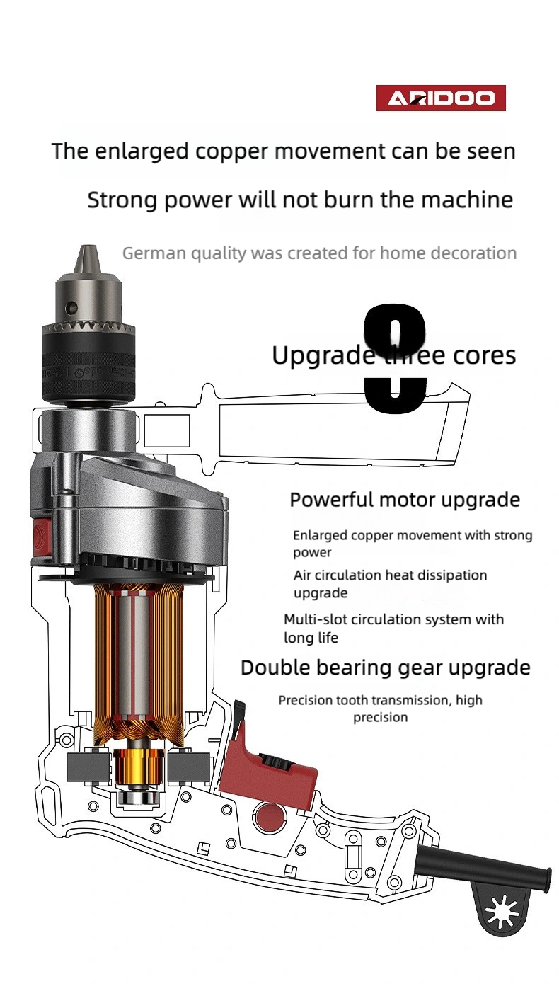Impact drill, household electric drill, hand drill, drill machine set, small multifunctional 220V electric tool, screwdriver, drilling machine,drilling machine set ,drillling tool drill bit set drill