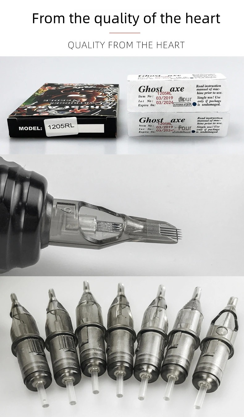 10pcs Tattoo Cartridge Needles, Various Sizes, Short Needles for Tattoo Pen
