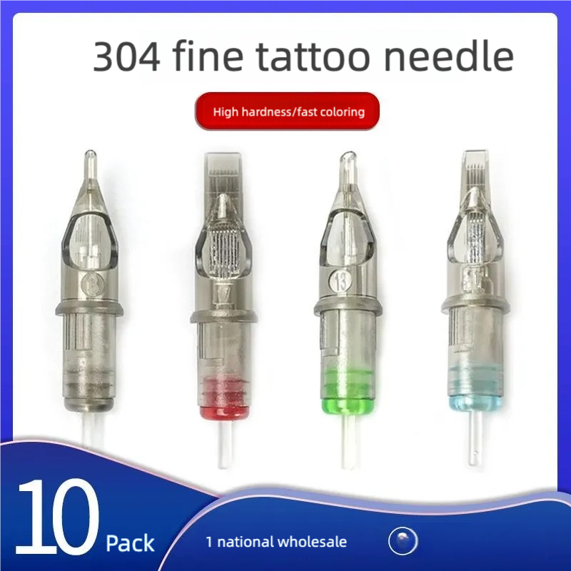 10pcs Tattoo Cartridge Needles, Various Sizes, Short Needles for Tattoo Pen