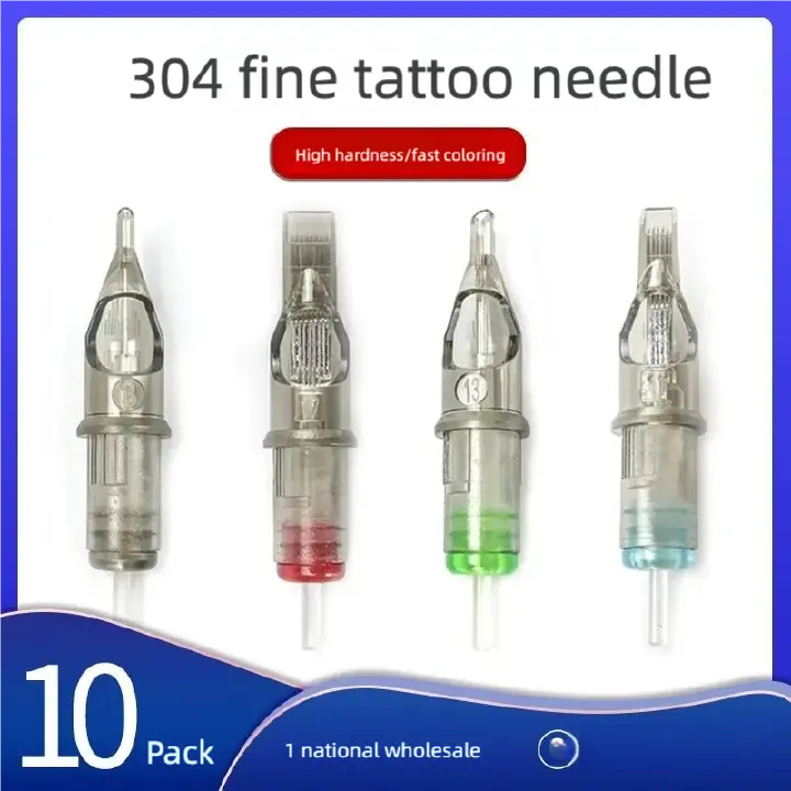 10pcs Tattoo Cartridge Needles, Various Sizes, Short Needles for Tattoo Pen