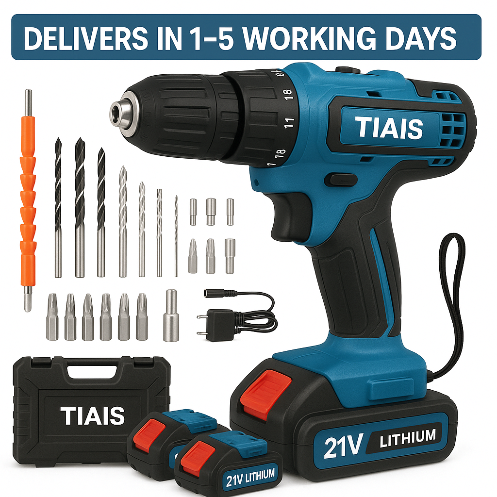 Two 21V batteries, Electric Cordless Drill,charging electric screwdriver, drilling machine,drilling machine set ,drillling tool drill machine drill bit set drill equipment drilling bit drill kit