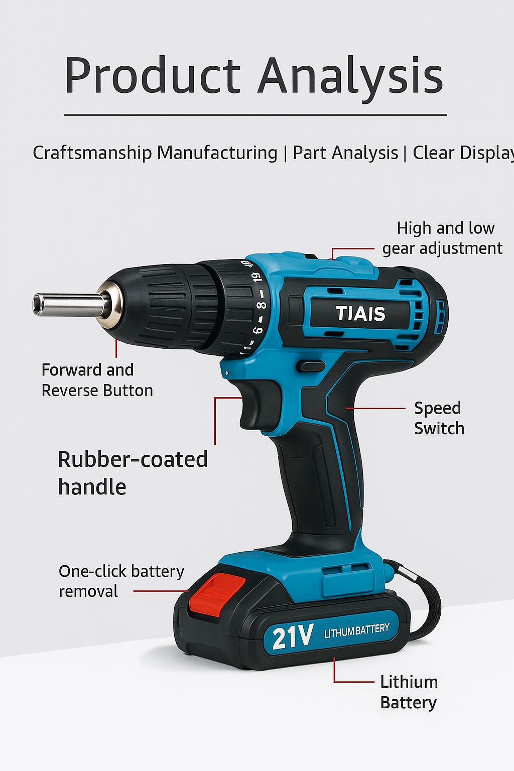 Two 21V batteries, Electric Cordless Drill,charging electric screwdriver, drilling machine,drilling machine set ,drillling tool drill machine drill bit set drill equipment drilling bit drill kit