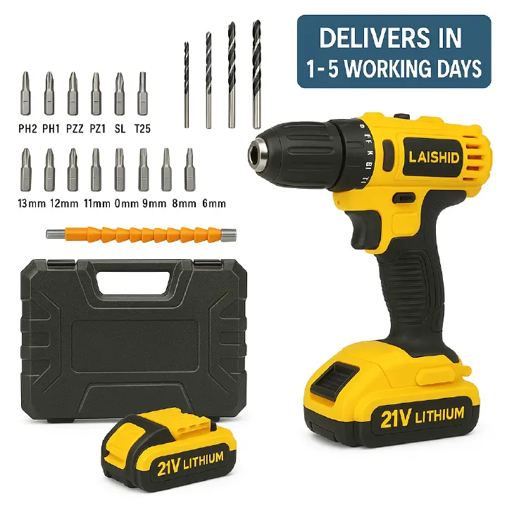 Two 21V lithium batteris,With toolbox, New Arrived 21V  Electric Drill 23 Piece Set,drilling machine,drilling machine set ,drillling tool drill machine drill bit set drill drilling bit drill kit