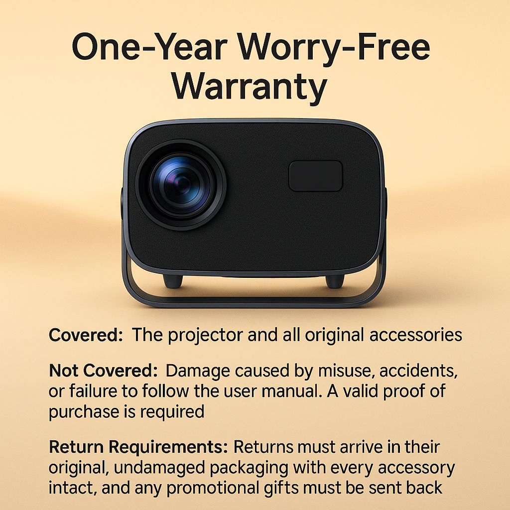 V100 Brand Projector, 4K Home ultra clear 3D projector With Android Built-in Software FHD 360° Projector Support Electronic Focus Automatic Keystone Correction Video Multi-Port For IOS HDTV