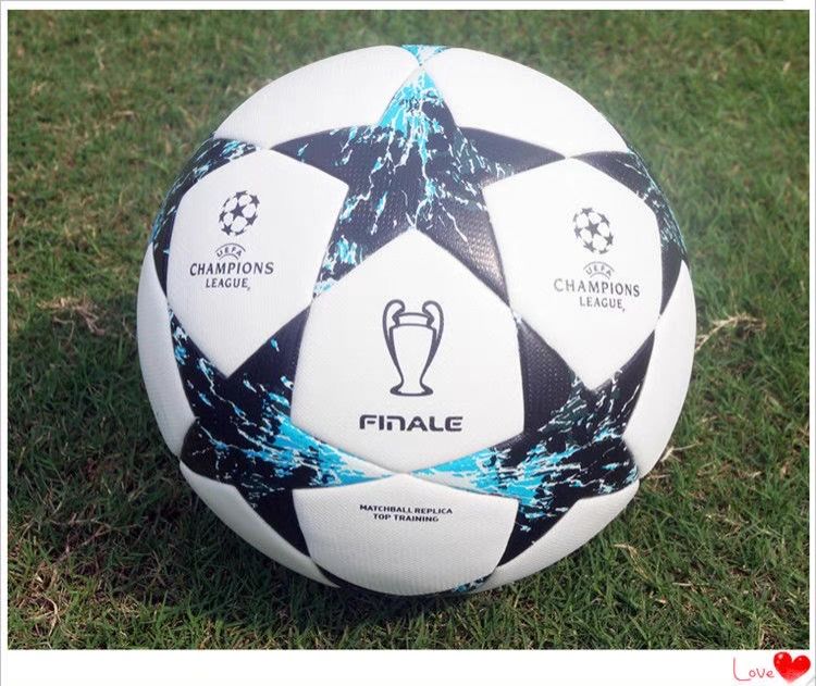 1 Set With Gift Pump Professional FIFA UEFA Champions League Match Mens Size 5 Five Training Football Futsal Soccer Ball Sports Blue Referee Boots With Gift Inflation
