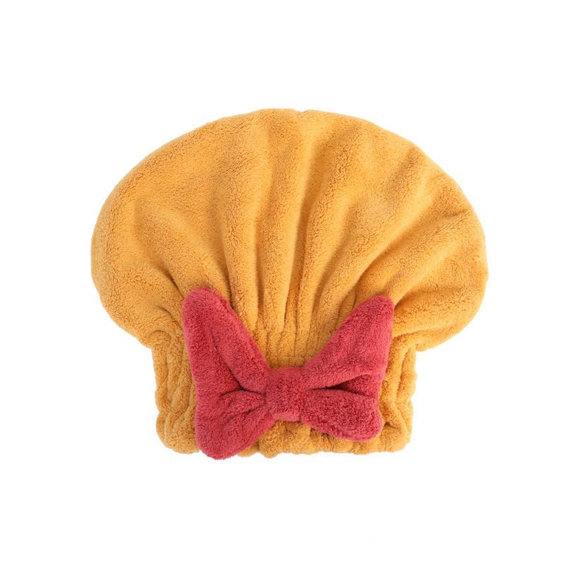 3 Pcs High density coral fleece dry hair cap, large bow princess hat, thickened absorbent dry hair towel wrapped in headscarf, quick drying shower cap