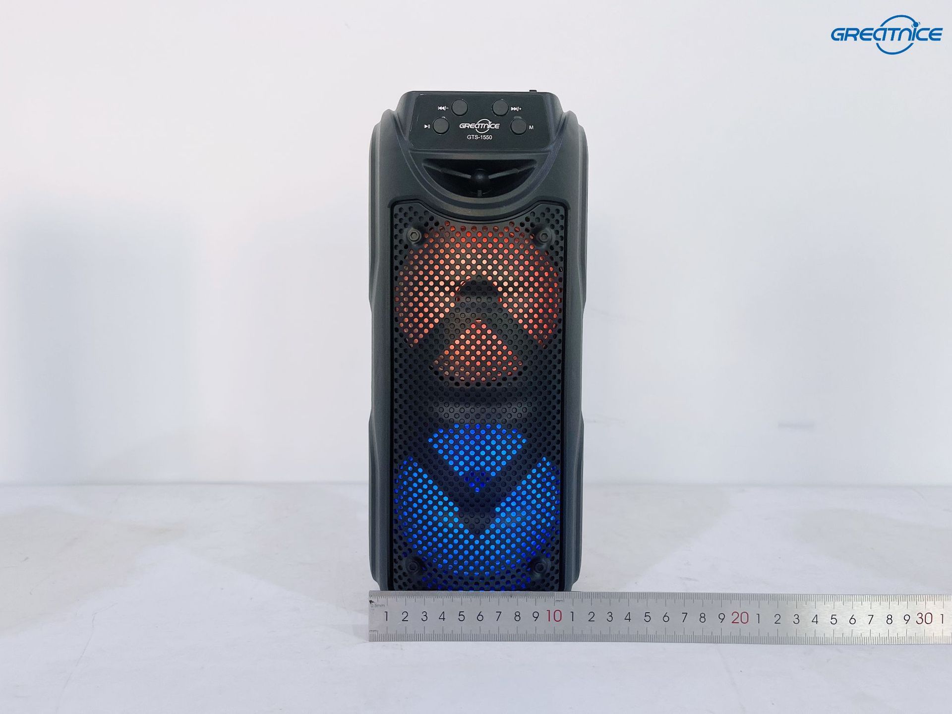 PortableColorful lights, Bluetooth speakers, plug-in music player, wireless speaker, Fast delivery within 1-5 days, Outdoor portable dual 3-inch Audio Video plug-in music player For Dancing Party