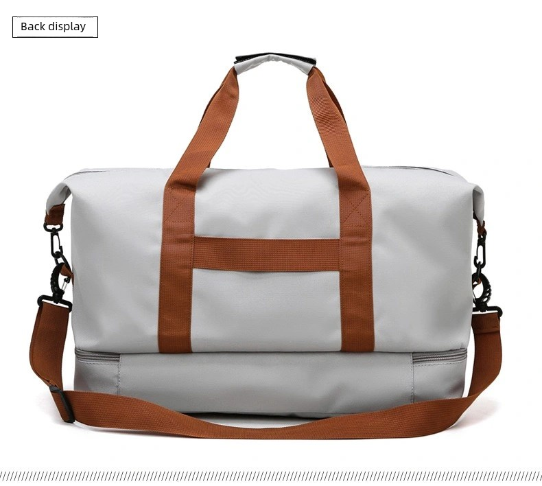 Extra-large capacity, multi-functional travel bag and gym bag with wet and dry separation. It can be used as a yoga shoulder crossbody duffel bag, suitable for both men and women as a casual bag