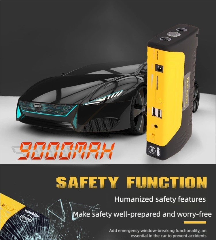 Car Emergency Jump Starter, Jump Starter Power Bank, High-Capacity Portable Charger, Vehicle Battery Starter 9000mAh