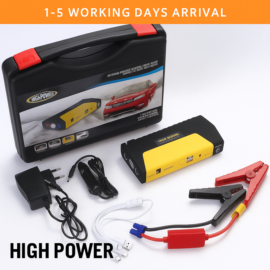 Car Emergency Jump Starter, Jump Starter Power Bank, High-Capacity Portable Charger, Vehicle Battery Starter 9000mAh