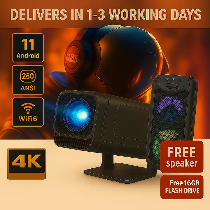 HY320 Model(not HY320 Mini), Magcubic 4K Android Projector, Dual Wifi 6, Wireless 5.0, Portable Cinema Projector with Upgraded Features, US Plug
