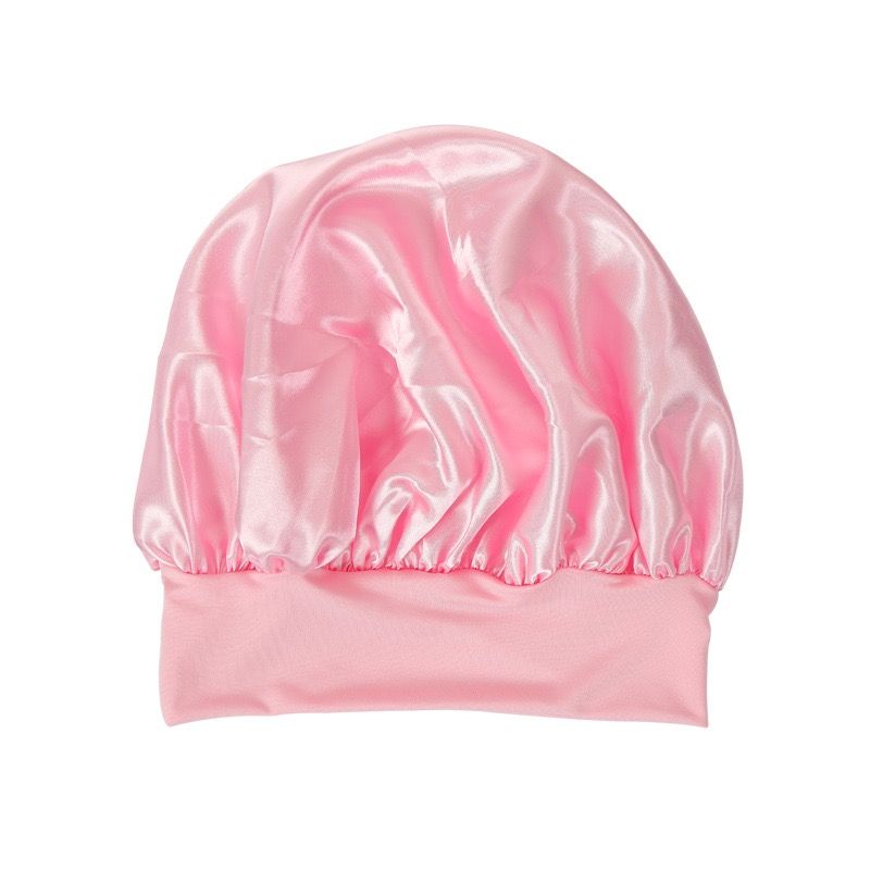 3 Pcs nightcap,Satin Headscarf Hat Sleeping Bonnet Curly Hair Wrap Silk Cap Fashion Wide Soft Elastic Springy Band Head Scarf Headwear Pure Color Night Sleep Hat Nightcap Head Cover