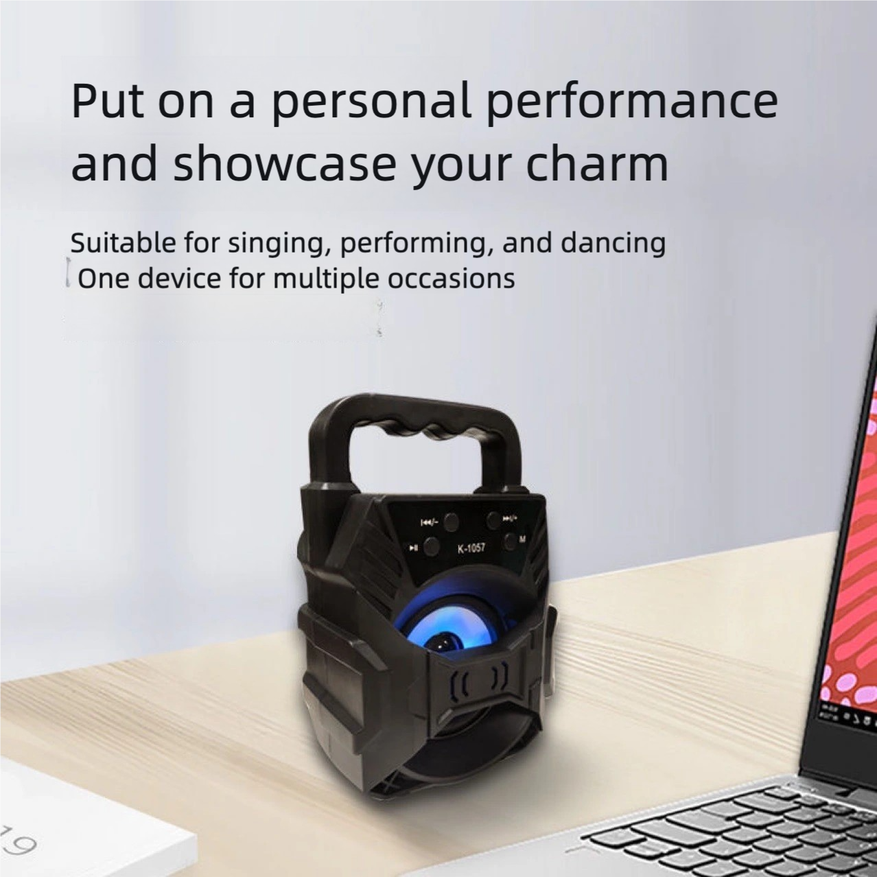 Bluetooth speakers, plug-in music player, wireless speaker, Fast delivery within 1-5 days, Outdoor portable dual 3-inch Audio Video plug-in music player For Dancing Party