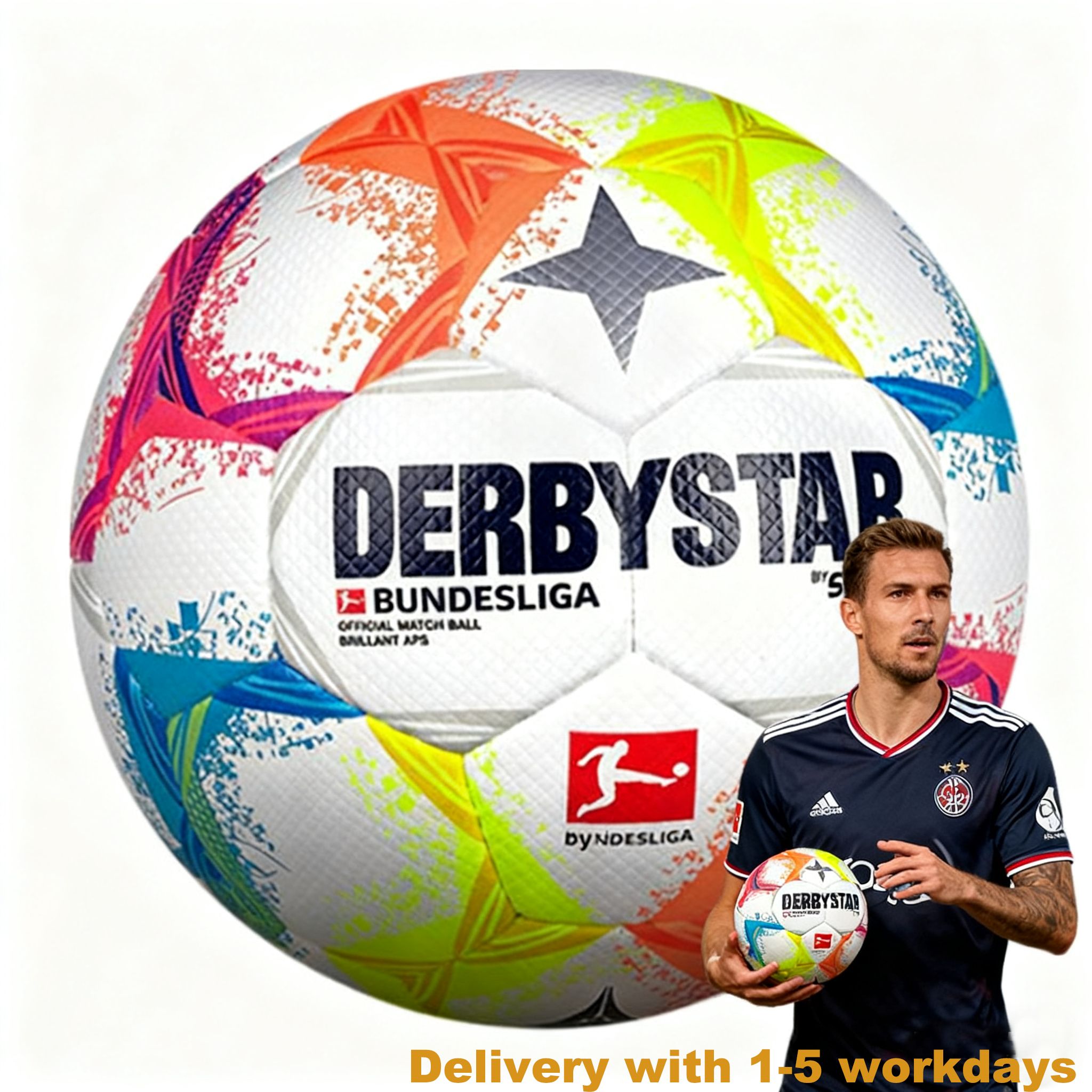 Professional Soccer Ball, Official Size 5 Football Perfect For Outdoor Training&Entertainment, PU Leather Seam Durable And Long-Lasting Soccer Ball