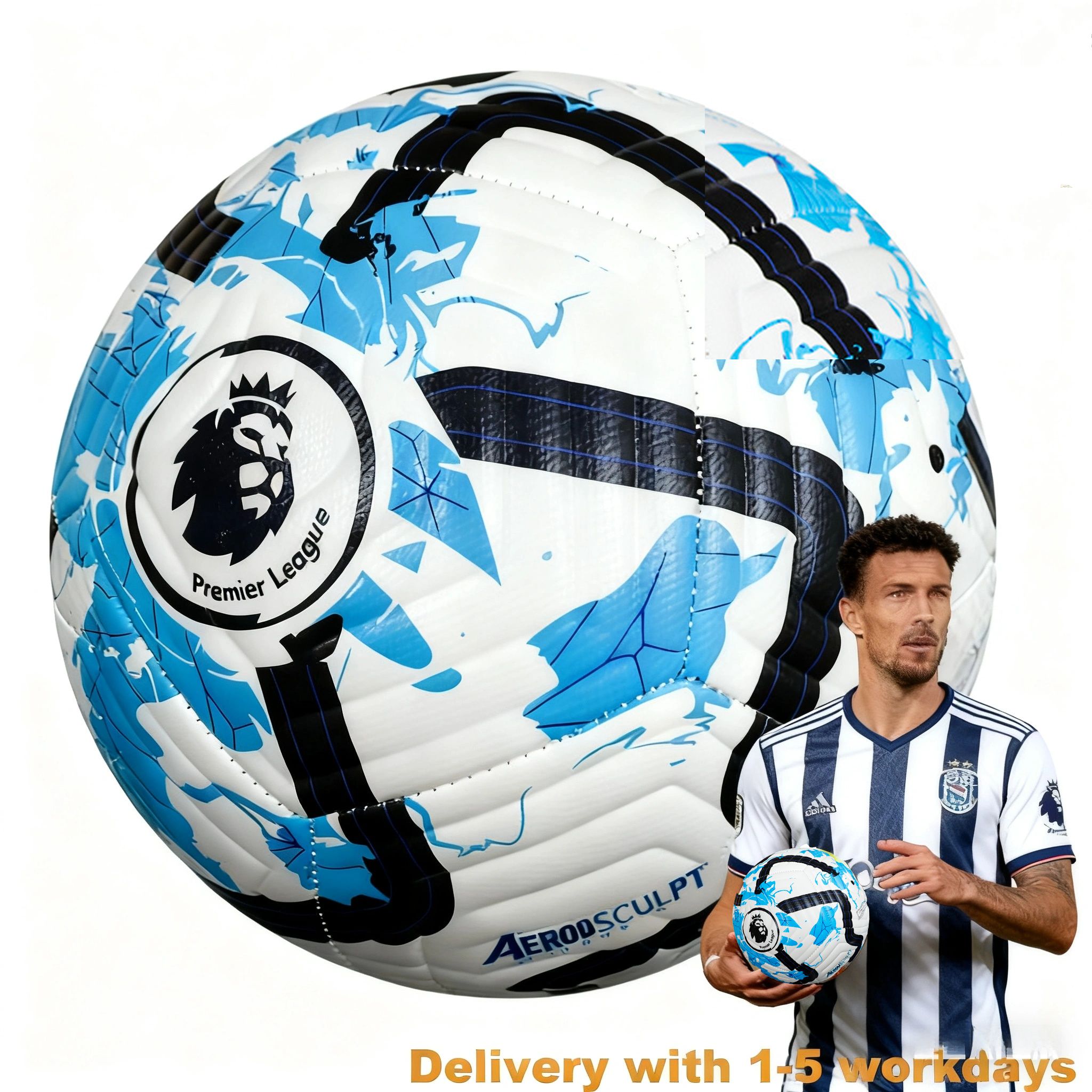 English Premier League  Football Champions League Mens Size 5 Five Football Soccer Ball And Professional Football Futsal Training Match Sports