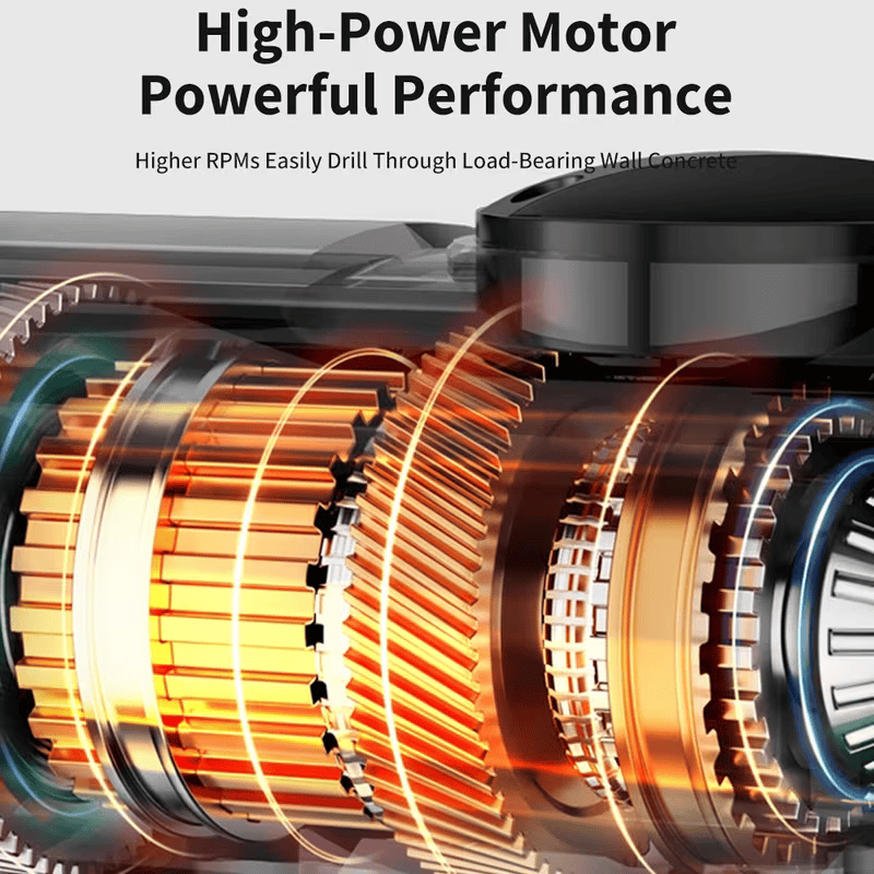 1" SDS-Plus Lightweight Rotary Hammer Drill with 2 batteris, 1680W 4 Functions Corded Variable Speed Rotomartillo with Safety Clutch for Concrete, Includes 3 Drill Bits,2 Chisels,Heavy Duty