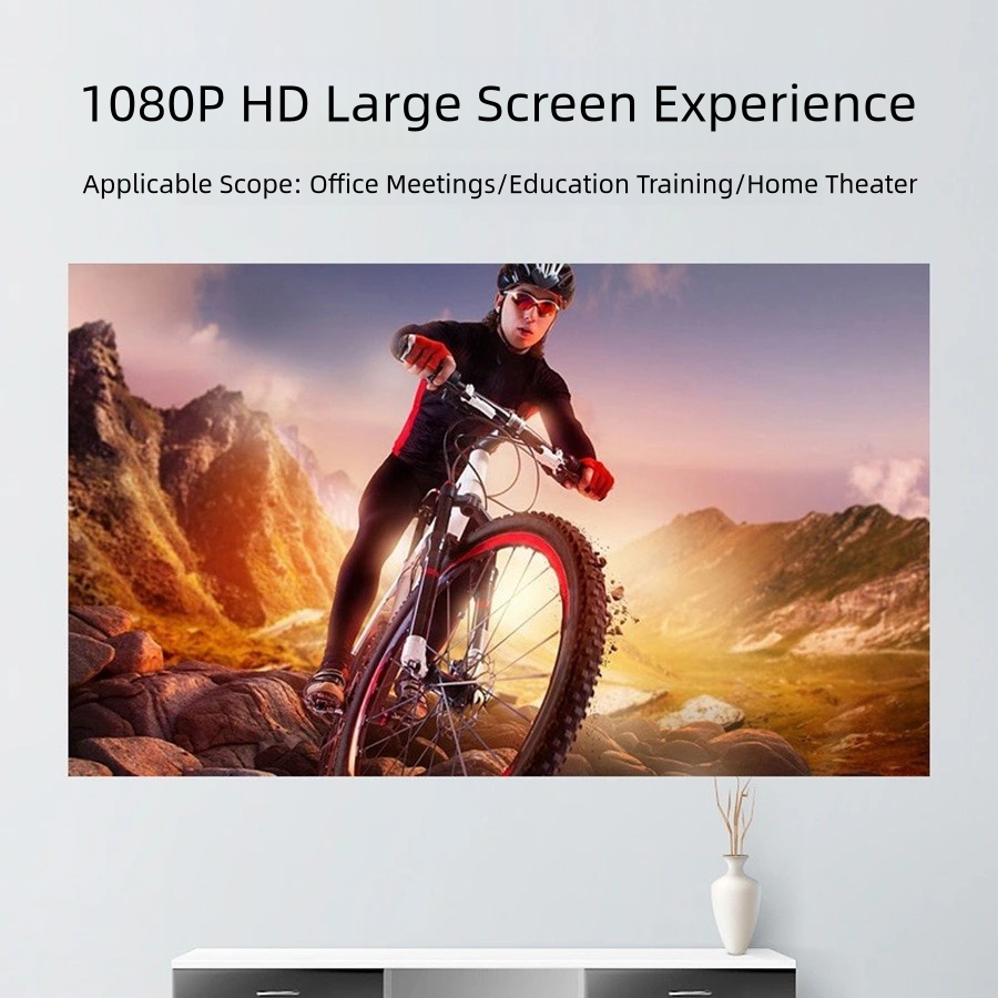 Portable Projector Screen Simple Curtain Anti-Light 72/100/120 Inches Projection Screens for Home Outdoor Office Projector