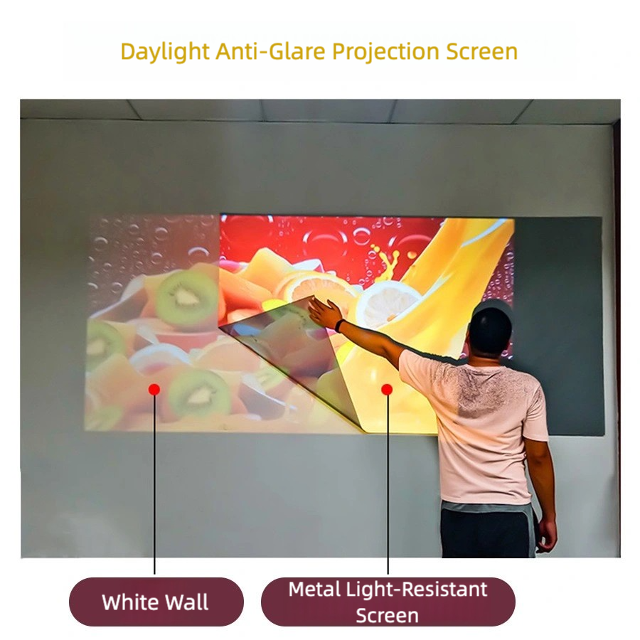 Portable Projector Screen Simple Curtain Anti-Light 72/100/120 Inches Projection Screens for Home Outdoor Office Projector