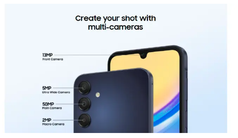 Brand New Samsung Galaxy A15 128GB+4GB 50MP Triple Camera Mediatek Helio G99 6.5" 90Hz Display Android 14 5000mAh 25W Type-C Charge Smart Phones