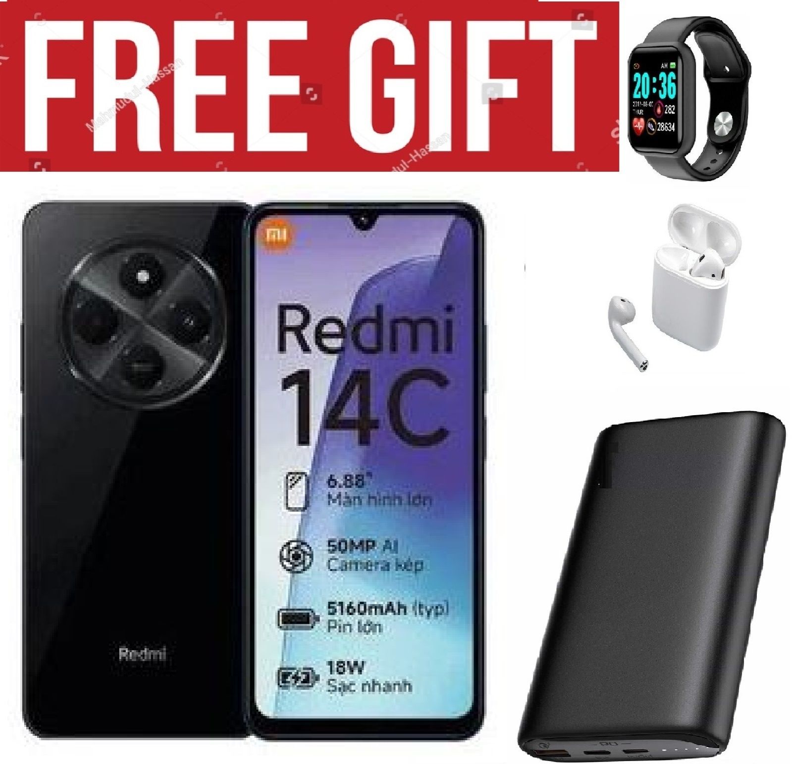 NEW MONTH DISCOUNTS !!!!XIAOMI Redmi 14C, 6.88" (8GB RAM+256GB Storage) (Dual Sim) 5160mAh  smart phones with free gift