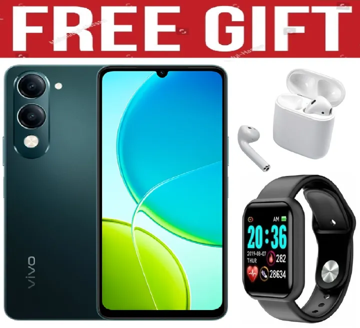 LIMITED DISCOUNT !!! BRAND NEW Vivo Y04 6.74" 64GB ROM+ 4GB RAM (Upto 8GB RAM) 5500mAh (Dual Sim) 13MP SMARTPHONE! COMES WITH FREE GIFTS ( AIRPODS + SMART WATCH) FOR YOU