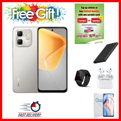 LIMITED DISCOUNT  !! BRAND NEW  Infinix Hot 50i 4G"6.7-inch,12 GB(6+6)RAM+128GB ROM' Battery: 5000mAh, 18W Wired UIF12SD free gift ( smart watch +airpods + powerbank )