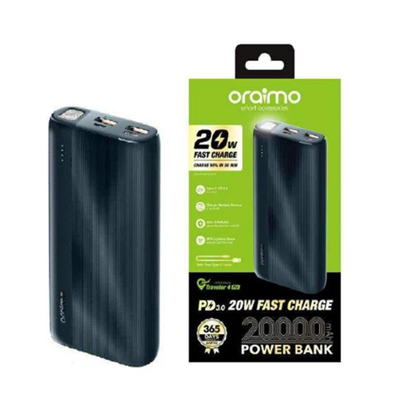LIMITED OFFER !!!! BRAND NEW Oraimo Powerbank 20000mAh - Black