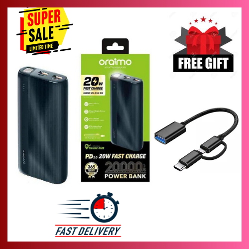 LIMITED OFFER !!!! BRAND NEW Oraimo Powerbank 20000mAh - Black