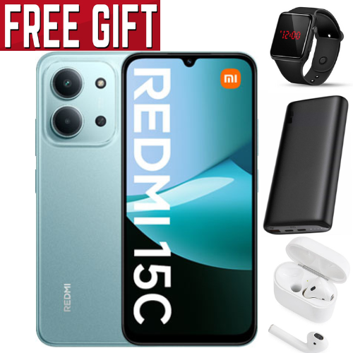 NEW ARRIVAL  REDMI 15C 128GB Storage UPTO 8GB Ram 6.9'' LCD 50MP Main Camera 6000mAh 33W Fast Charger Android 15 Xiaomi Hyper OS 2 Side Fingerprint Smartphopne smart phones