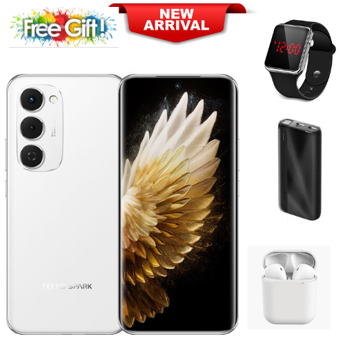 LIMITED DICOUNT!!! TECNO SPARK 40 PRO PLUS, 6.67 Curved AMOLED Screen, Up to 16GB RAM+128GB/256GB ROM, 5200mAh Battery, Android 15, 50MP+13MP Camera, 45W Fast Charging, Side Fingerprint - Smartphones