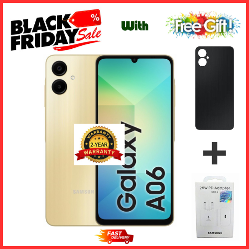 SUPER SALE DEALS🔥🔥🔥  BRAND NEW  SAMSUNG A06 6.7 DISPLAY 4GB RAM + 64GB/128GB ROM 5000MAH SMARTPHONE DUAL SIM COMES WITH FREE GIFTS ( ADAPTER+ BLACK A06 COVER)