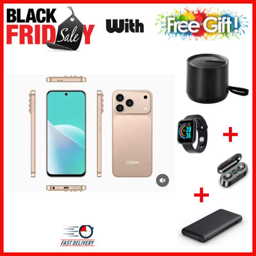 BLACK FRIDAY OFFER🔥🔥🔥CORN MEGA 100 MAX 6.6" STORAGE ROM 64GB RAM 5GB STRONG BATTERY 5000 mAh DOUBLE SIM CARD SMART PHONE ON OFFER FINGERPRINT FACE