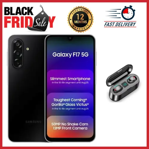 BLACK FRIDAY DEALS🔥🔥 !!!! BRAND NEW SAMSUNG GALAXY F17 5G 128GB+4GB/6GB 6.7" Super AMOLED 90Hz Display (50+5+2)MP Rear Camera 13MP Front Camera Dual SIM 5000mAh Battery smartphones+ FREE GIFTS
