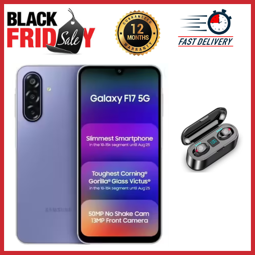BLACK FRIDAY DEALS🔥🔥 !!!! BRAND NEW SAMSUNG GALAXY F17 5G 128GB+4GB/6GB 6.7" Super AMOLED 90Hz Display (50+5+2)MP Rear Camera 13MP Front Camera Dual SIM 5000mAh Battery smartphones+ FREE GIFTS
