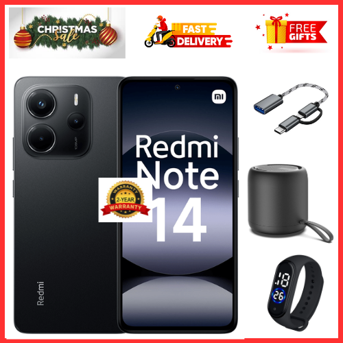 LIMITED DISCOUNT !!! BRAND NEW XIAOMI Redmi Note 14, 6.67", 256GB + 8GB RAM, (Dual SIM), 5110mAh COMES WITH FREE GIFTS ( AIRPODS + SMART WATCH +POWERBANK ) FOR YOU