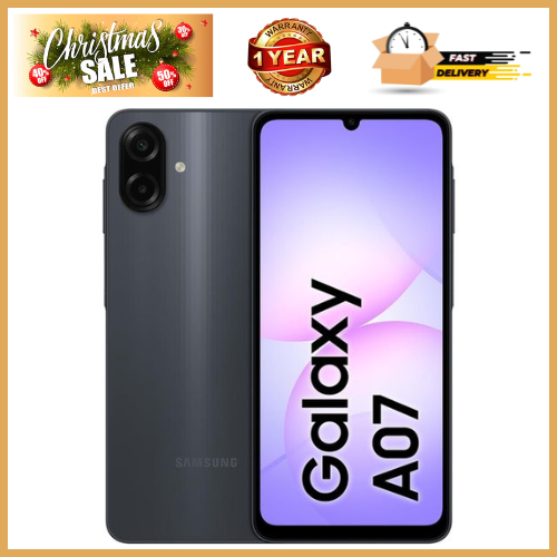 CHRISTMAS OFFERS🔥🔥🔥BRAND NEW SAMSUNG GALAXY A07 64GB/128GB+4GB 6.7" 90Hz Display 50MP Rear+8MP Front Cameras 5000mAh Battery 25W Fast Charging IP54 One UI 7 Android 15