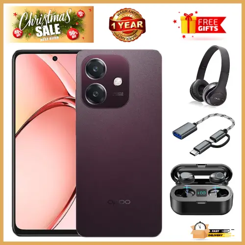 CHRISTMAS OFFERS🔥🔥🔥BRAND NEW OPPO A3X 64GB + UpTo 4GB EXTENDED 6.67'' Camera 50MP Main Camera 45W Super Charging 5200mAh smartphone.+ ALL THE FREEBIES DISPLAYED
