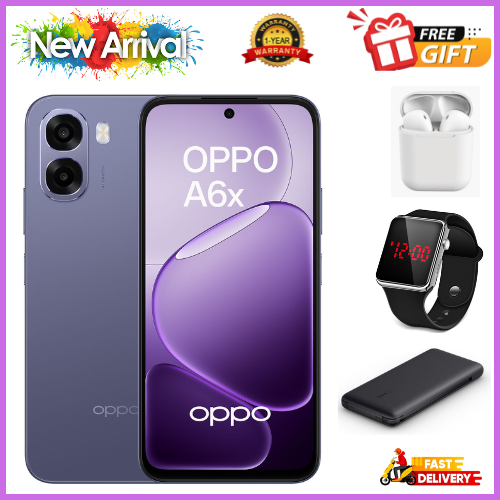BEST OFFER DEALS!!!! Brand New OPPO A6X 128GB ROM + 4GB RAM 6.75" SCREEN DISPLAY Smartphone 6100 mAh Battery CAPACITY 120Hz refresh rate 13MP+5MP Camera 12 Months warranty Android 15 Dual Sim